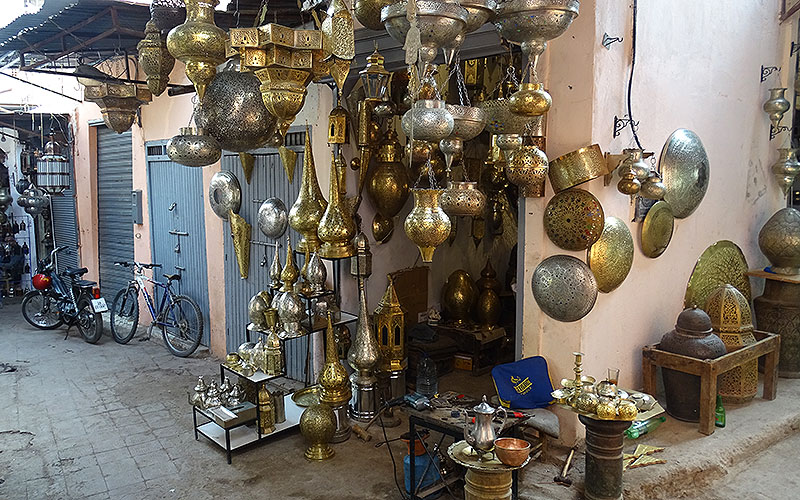 Laden mit Lampen in Marrakesch